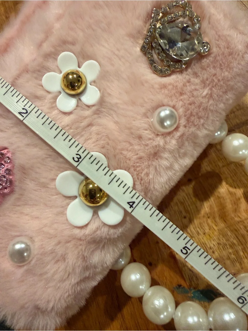 Light Pink Pearl Handle Glam Purse